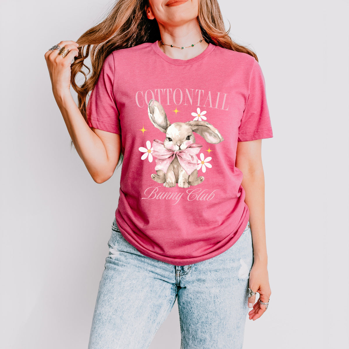 Coquette Cottontail Bunny Club | Short Sleeve Graphic Tee
