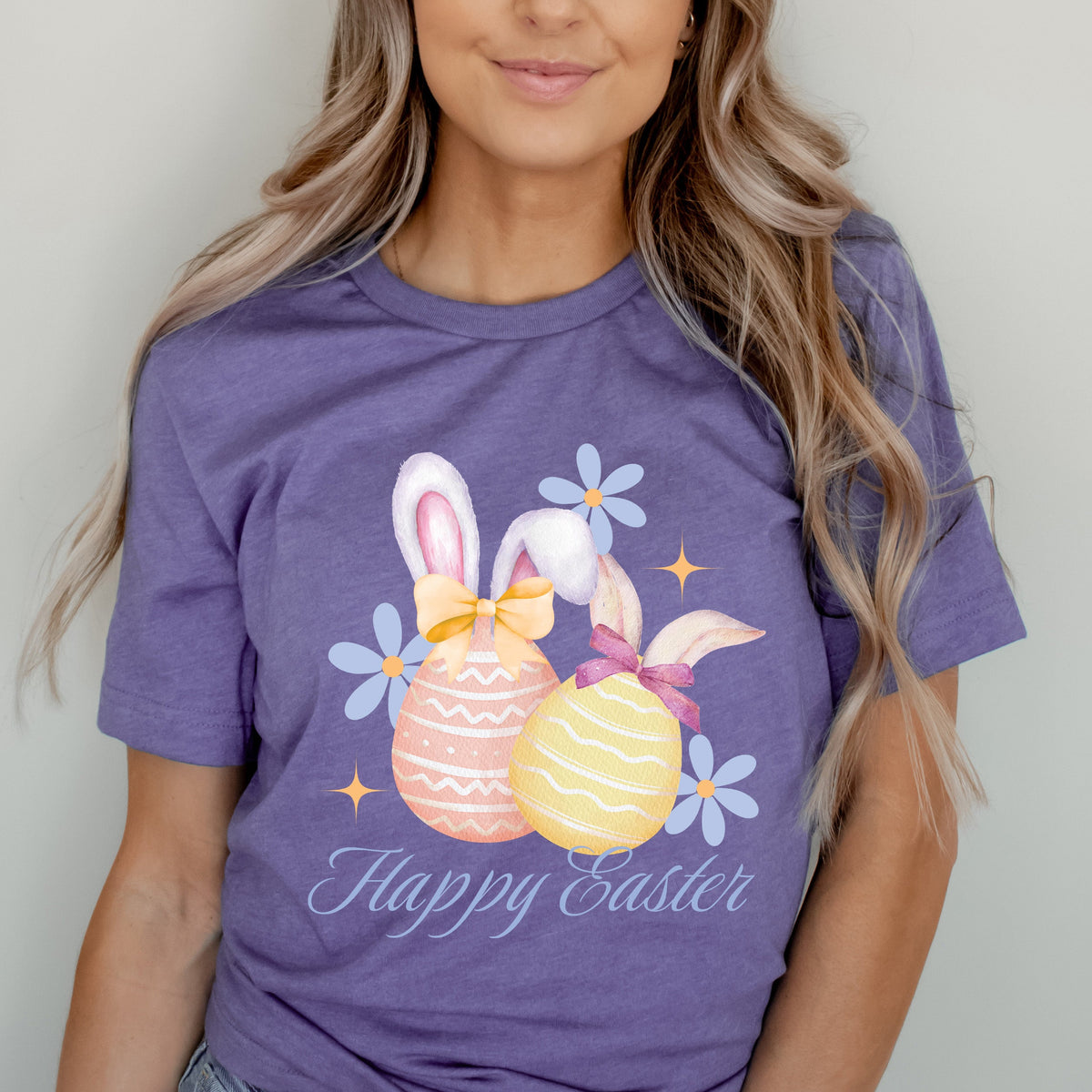 Coquette Happy Easter Eggs | Short Sleeve Graphic Tee