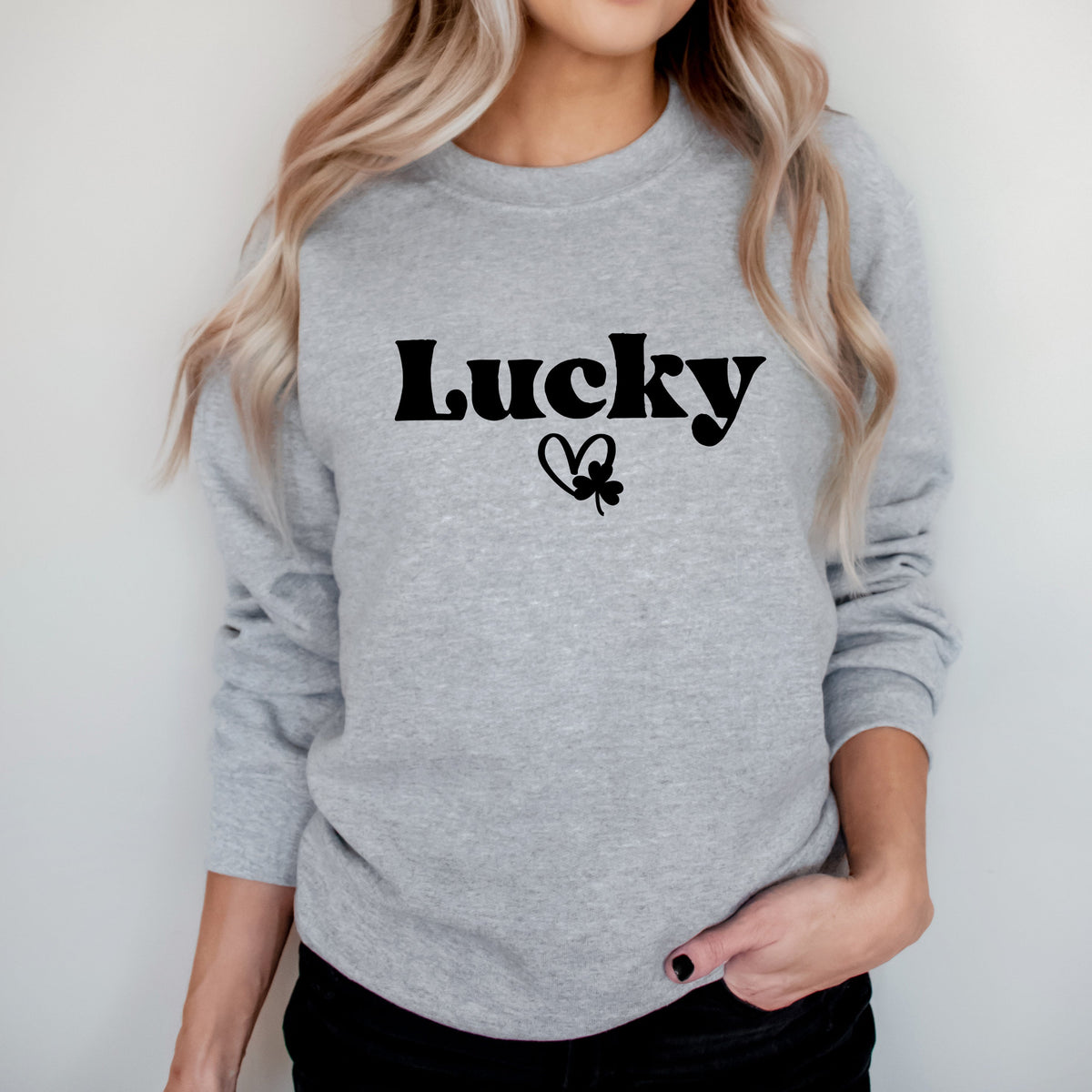 Lucky With Heart And Clover | Sweatshirt