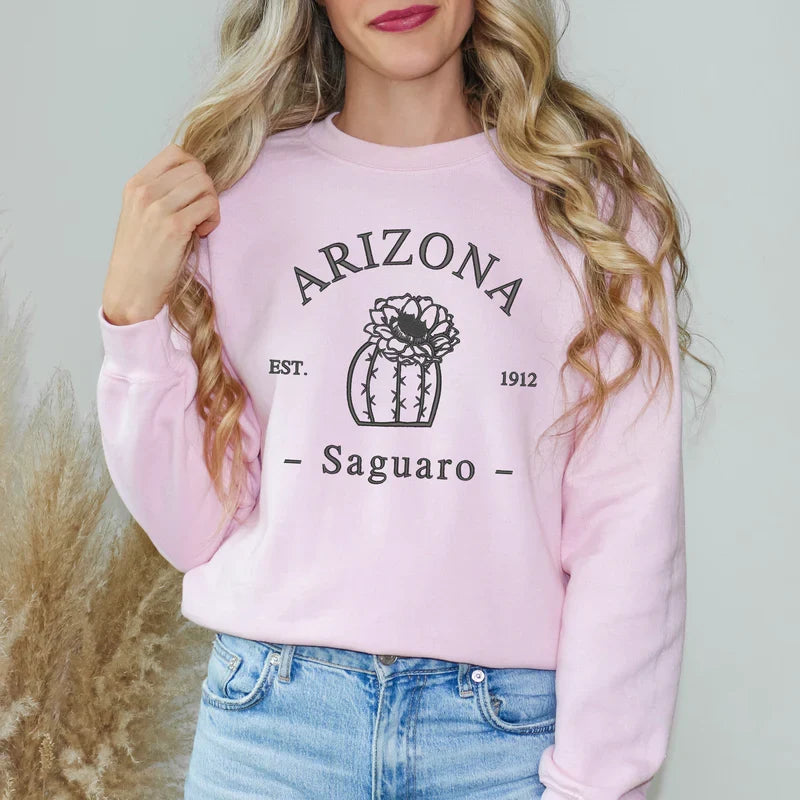 Embroidered Arizona Flower | Sweatshirt