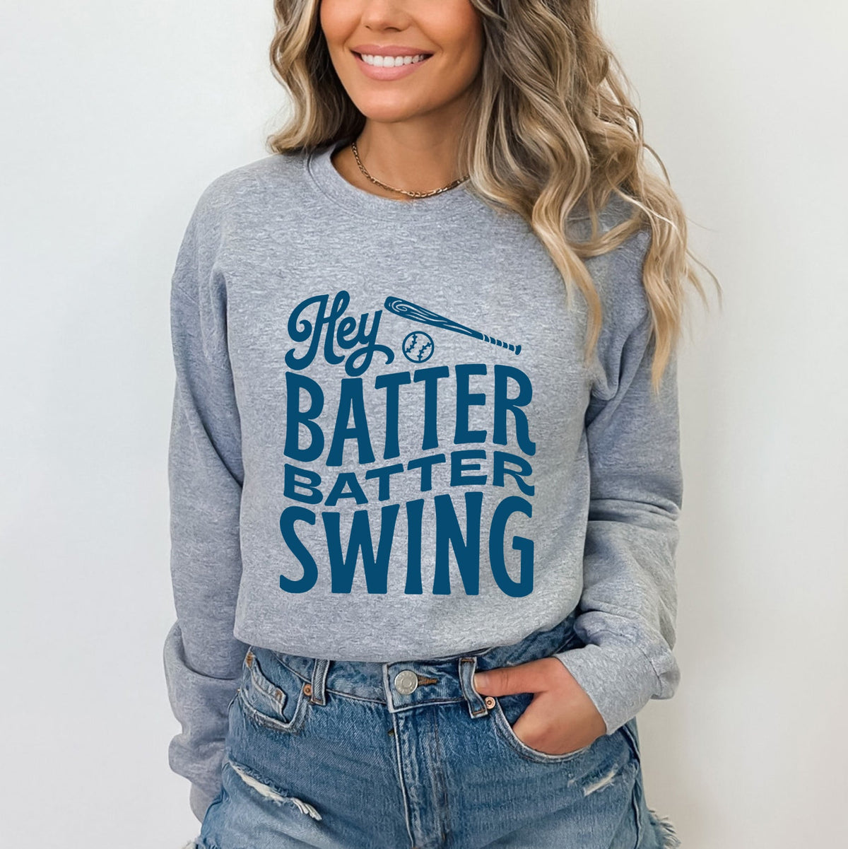 Hey Batter Batter Wavy | Sweatshirt