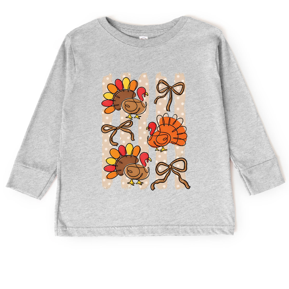Turkey Linework - Toddler Long Sleeve Graphic Tee