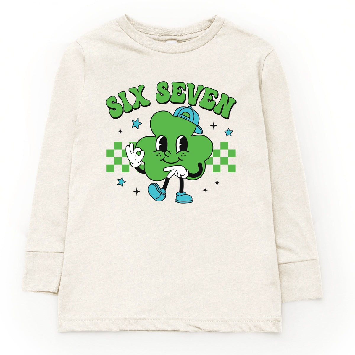 Six Seven Clover Hat - Youth Long Sleeve Graphic T-Shirt