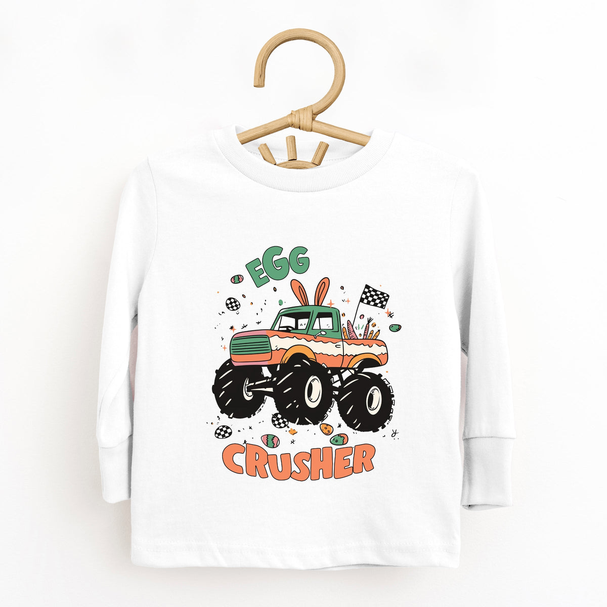 Egg Crusher Monster Truck - Toddler Long Sleeve Graphic Tee
