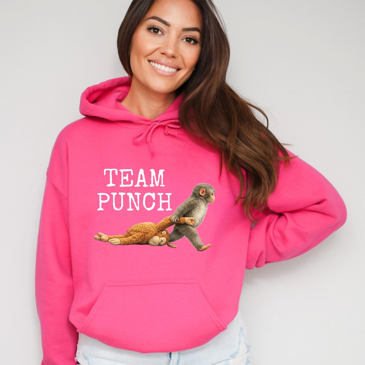 Team Punch Typewriter White - Women's Graphic Hoodie