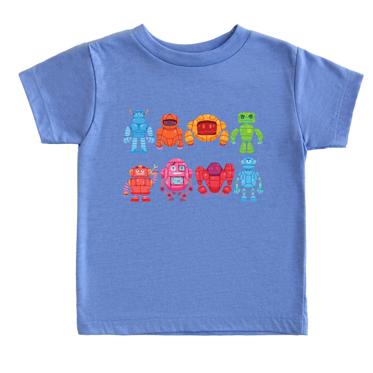 Colorful Robots - Toddler Short Sleeve Graphic T-Shirt