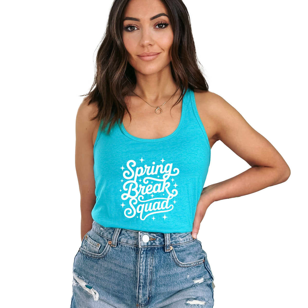 Spring Break Squad Stars - Women's Graphic Racerback Tank Top