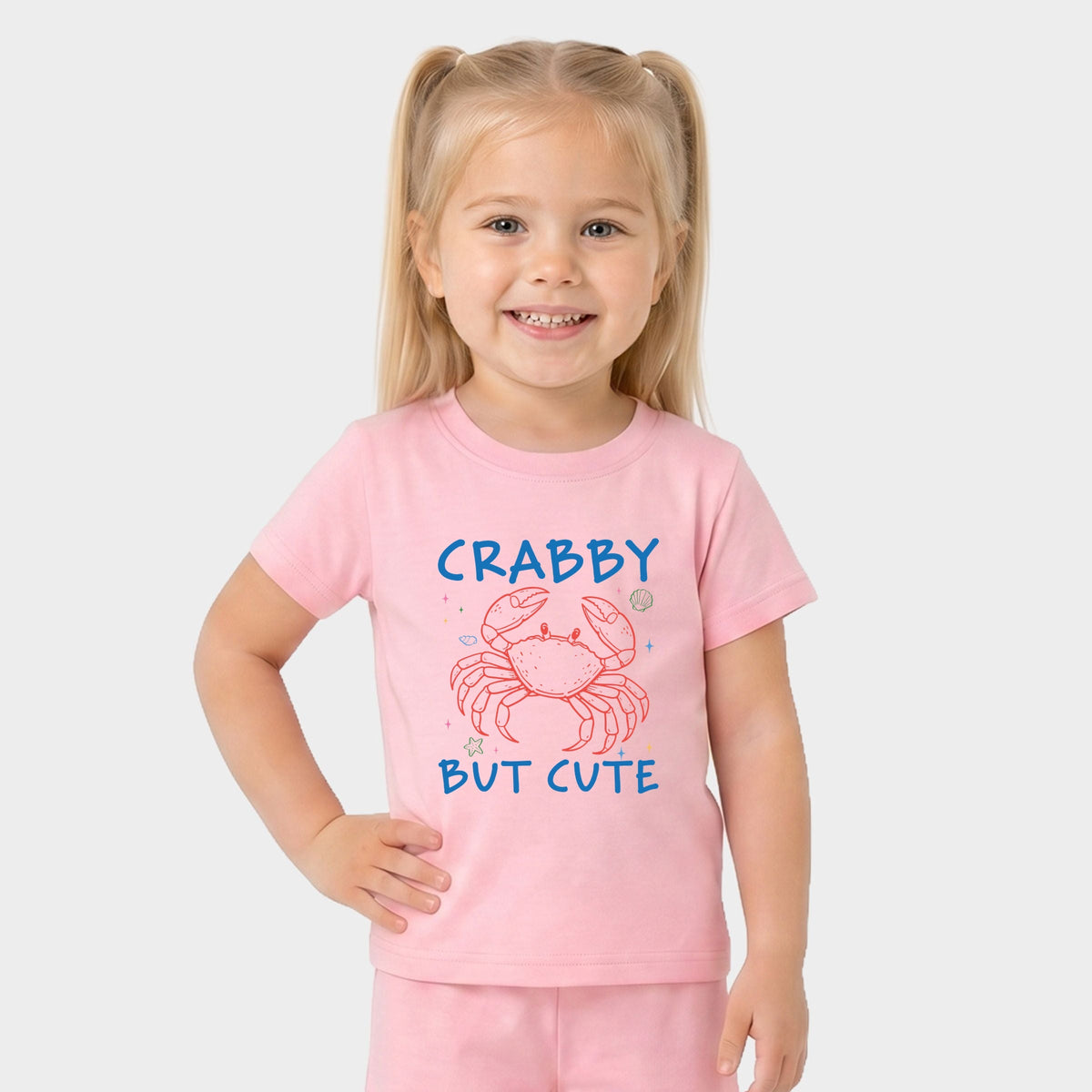 Crabby But Cute - Toddler Crew Shorts Set