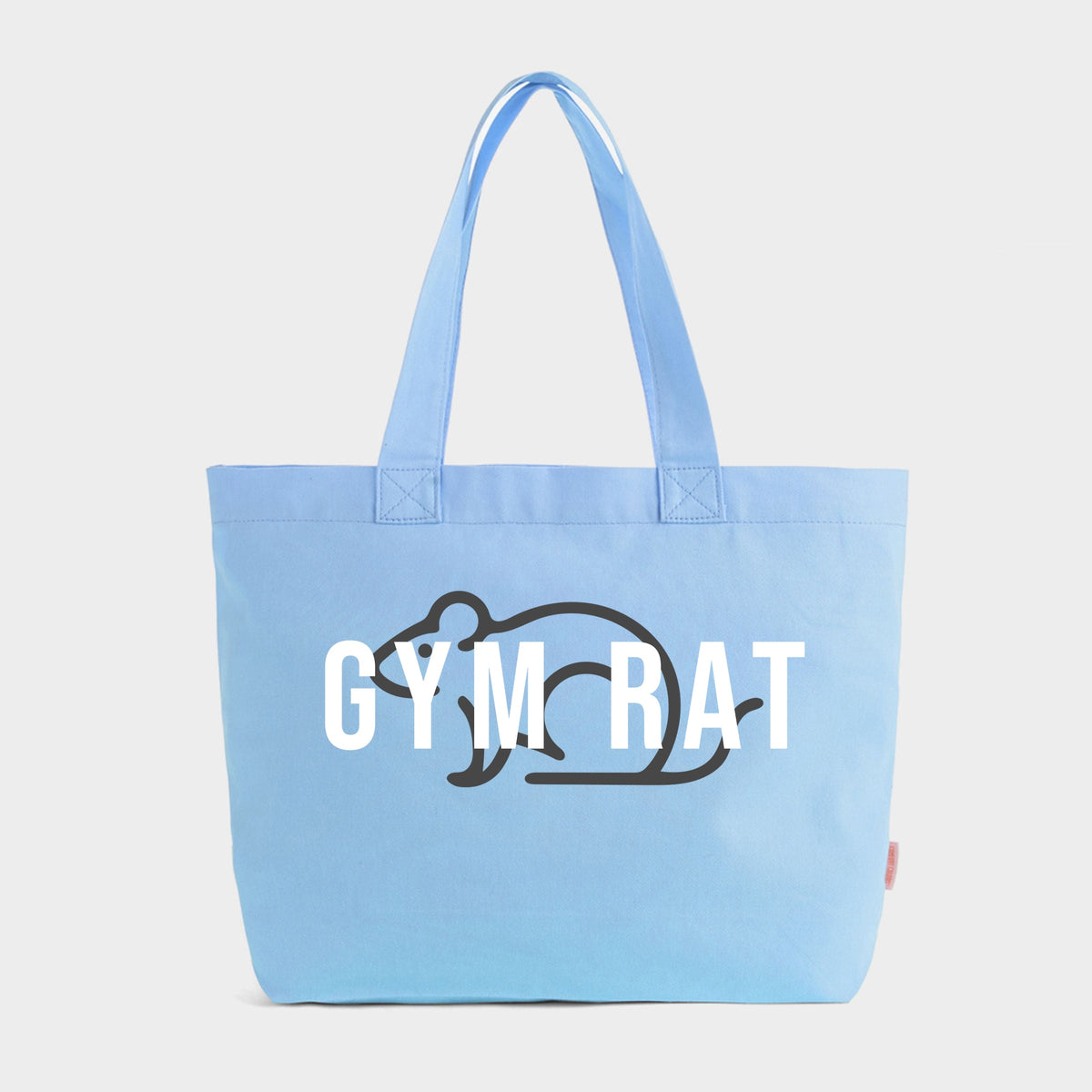 Gym Rat Outline - Zippered Canvas Tote