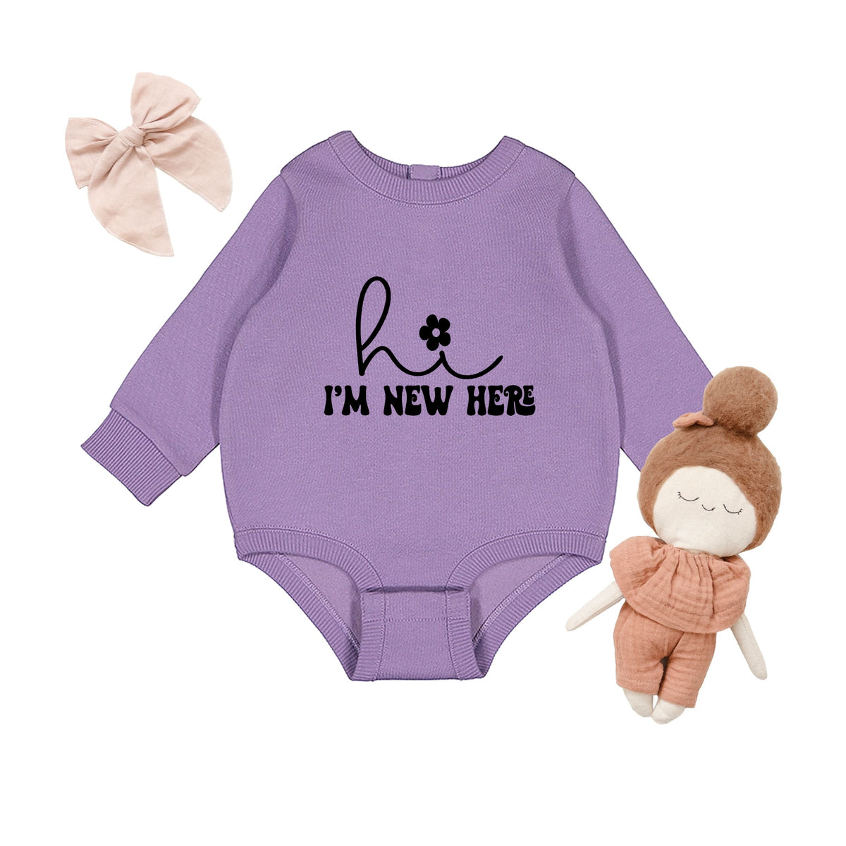 Hi I'm New Here - Infant Fleece BodySuit
