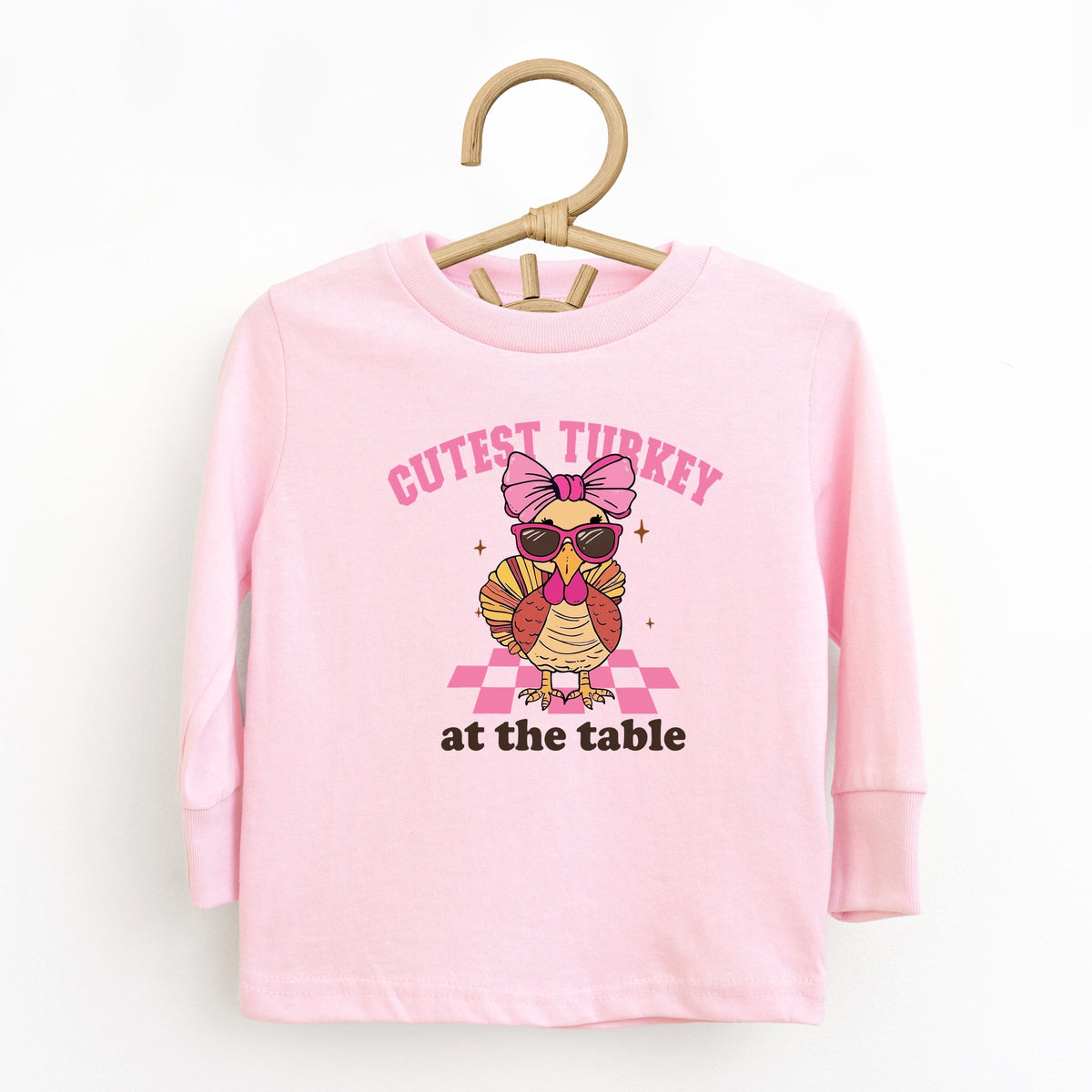 Cutest Turkey At The Table - Toddler Long Sleeve Graphic Tee