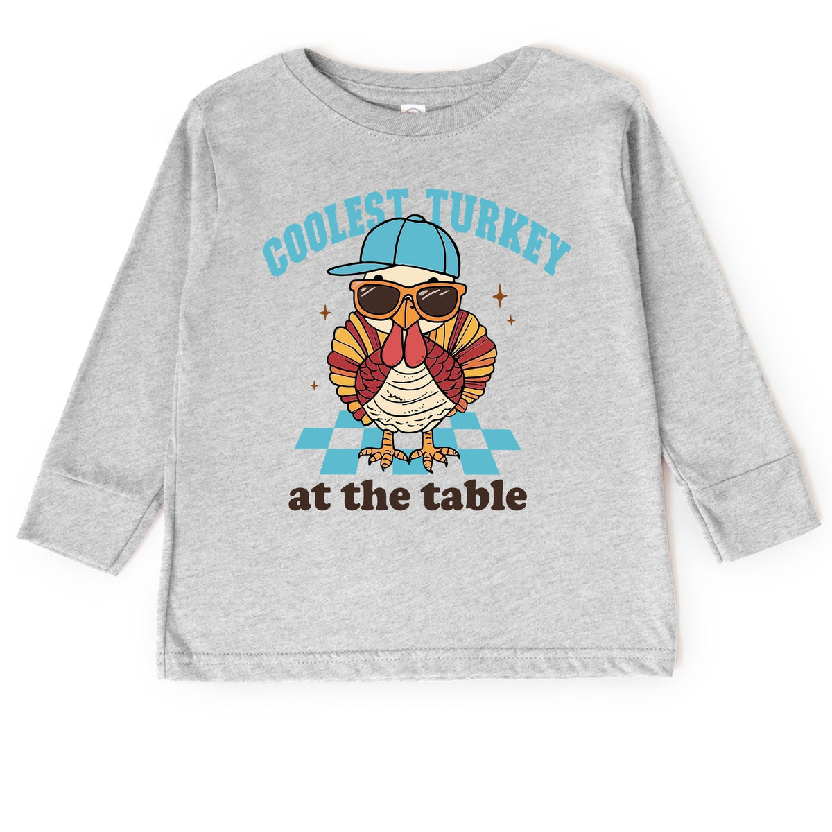 Coolest Turkey At The Table - Toddler Long Sleeve Graphic Tee
