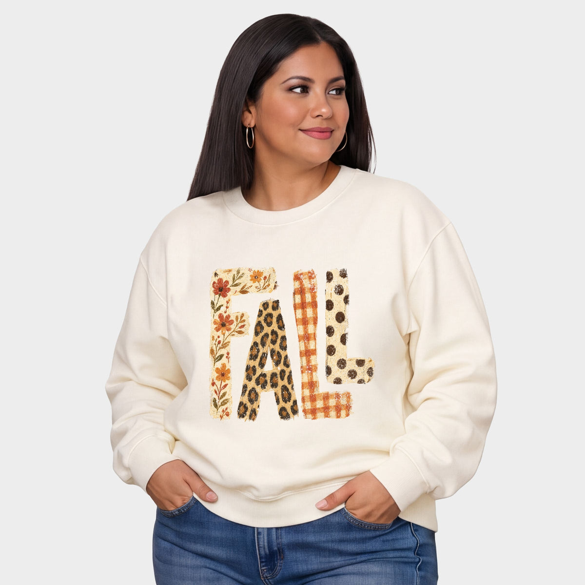Fall Bold Patterns - Women's Plus Sweatshirt