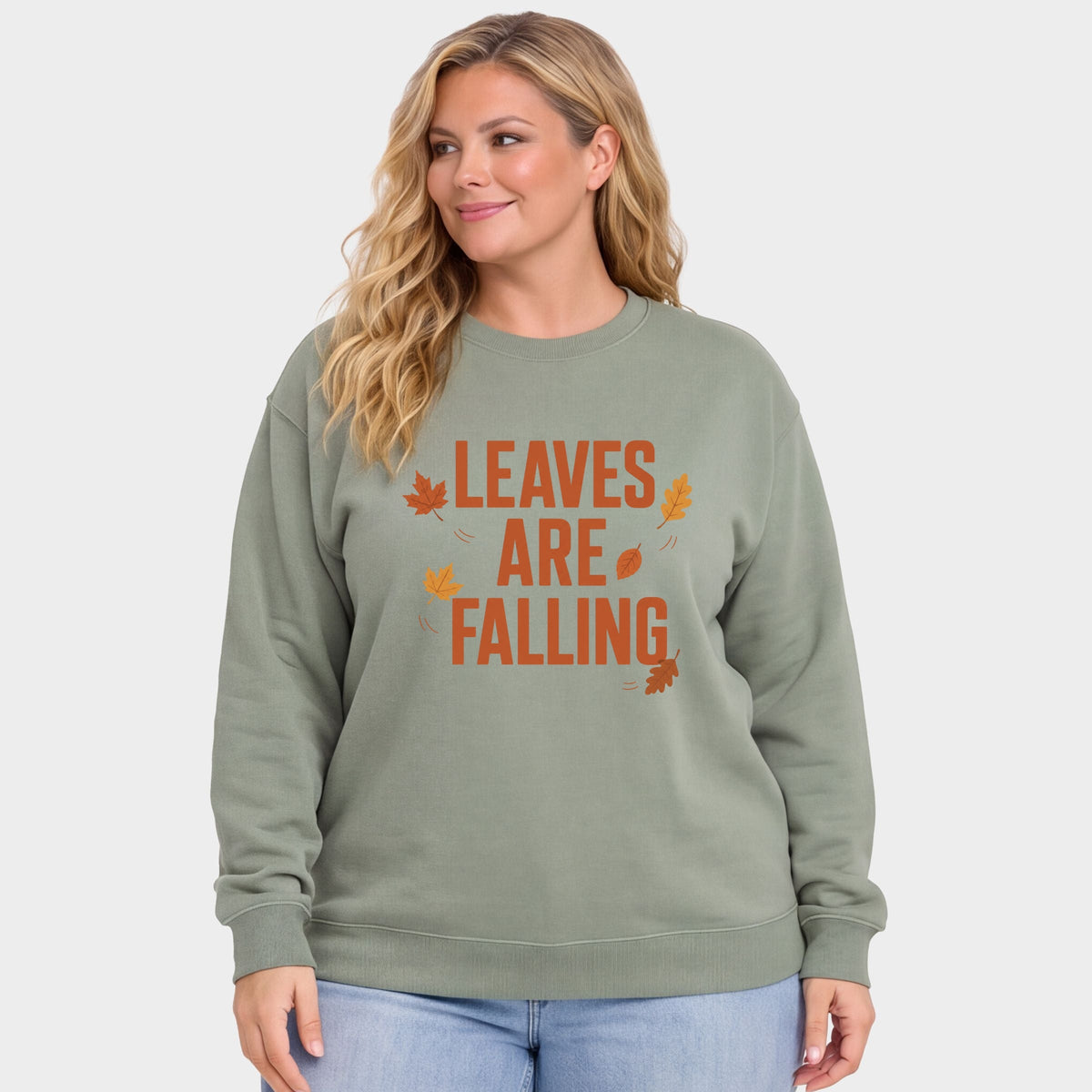 Leaves Are Falling Orange - Women's Plus Sweatshirt