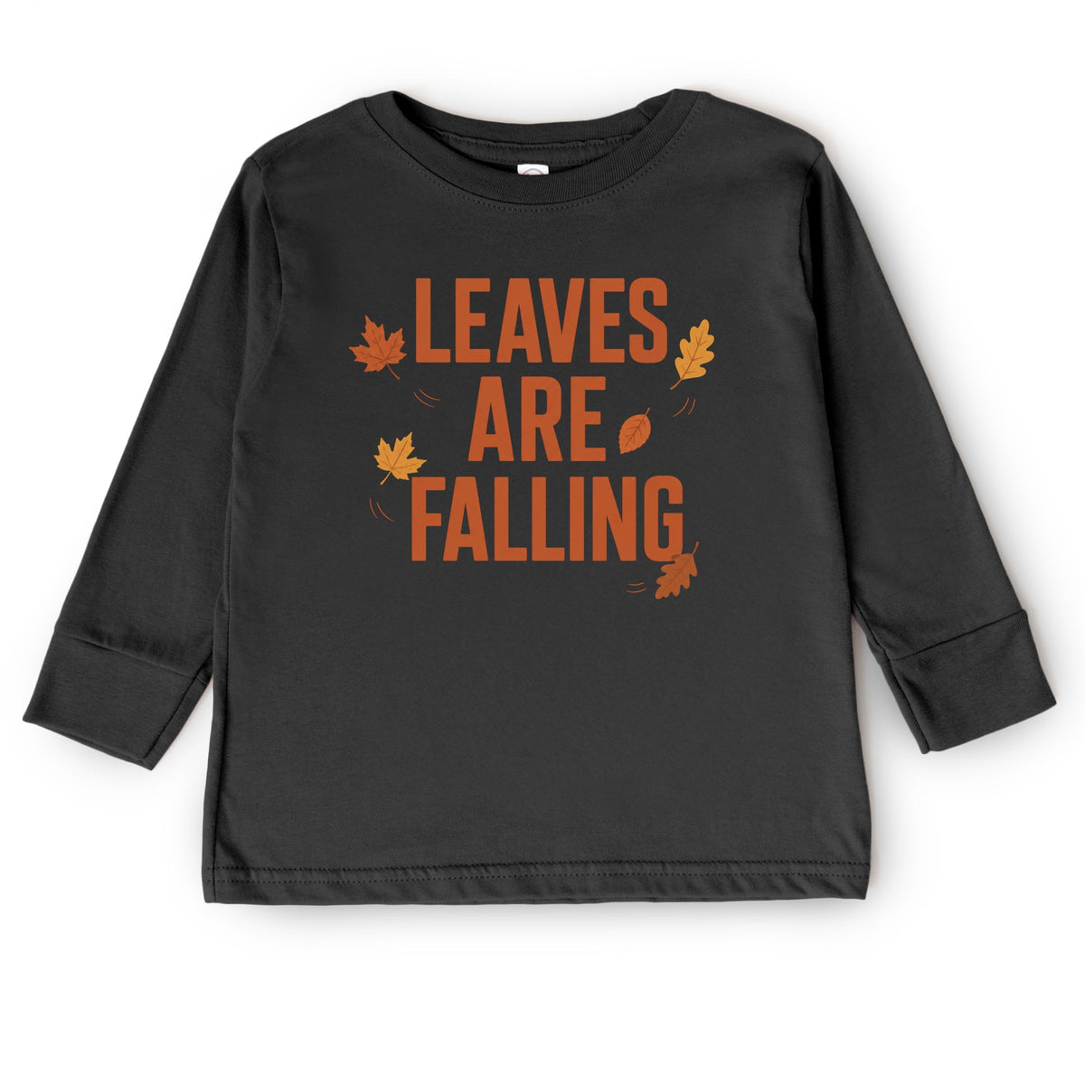 Leaves Are Falling Orange - Toddler Long Sleeve Graphic Tee