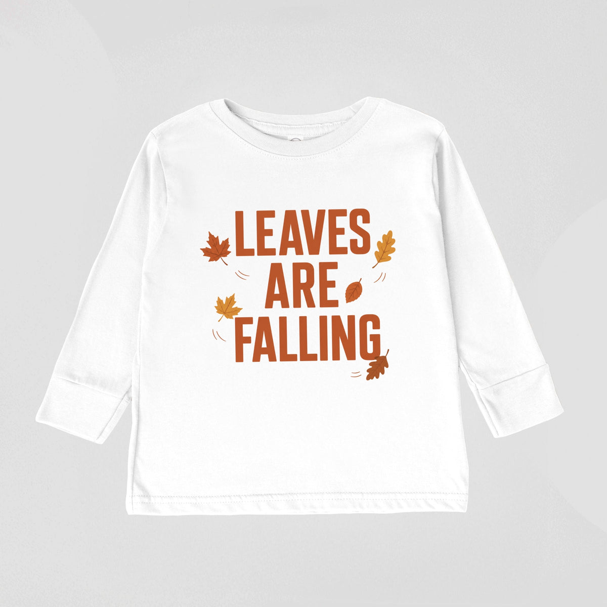 Leaves Are Falling Orange - Toddler Long Sleeve Graphic Tee