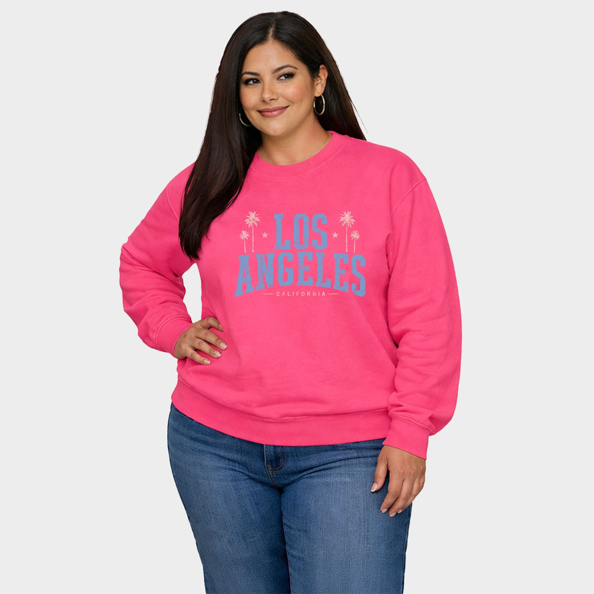 Los Angeles California - Women's Plus Sized Graphic Sweatshirt