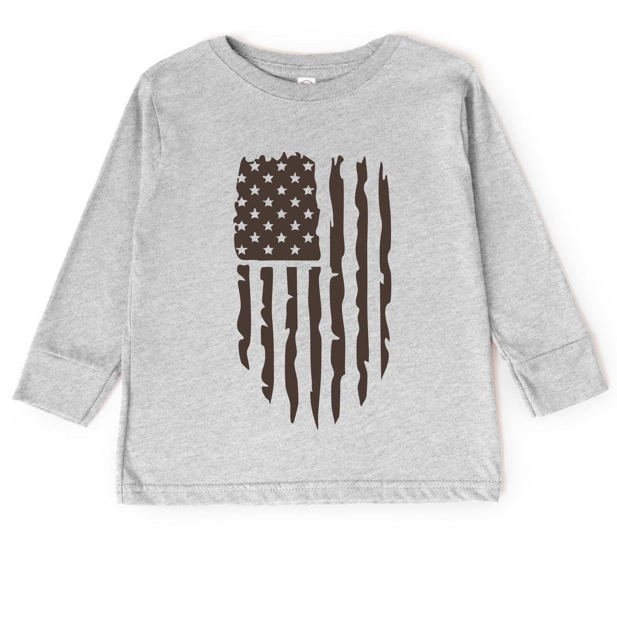 American Flag Distressed - Toddler Long Sleeve Graphic Tee