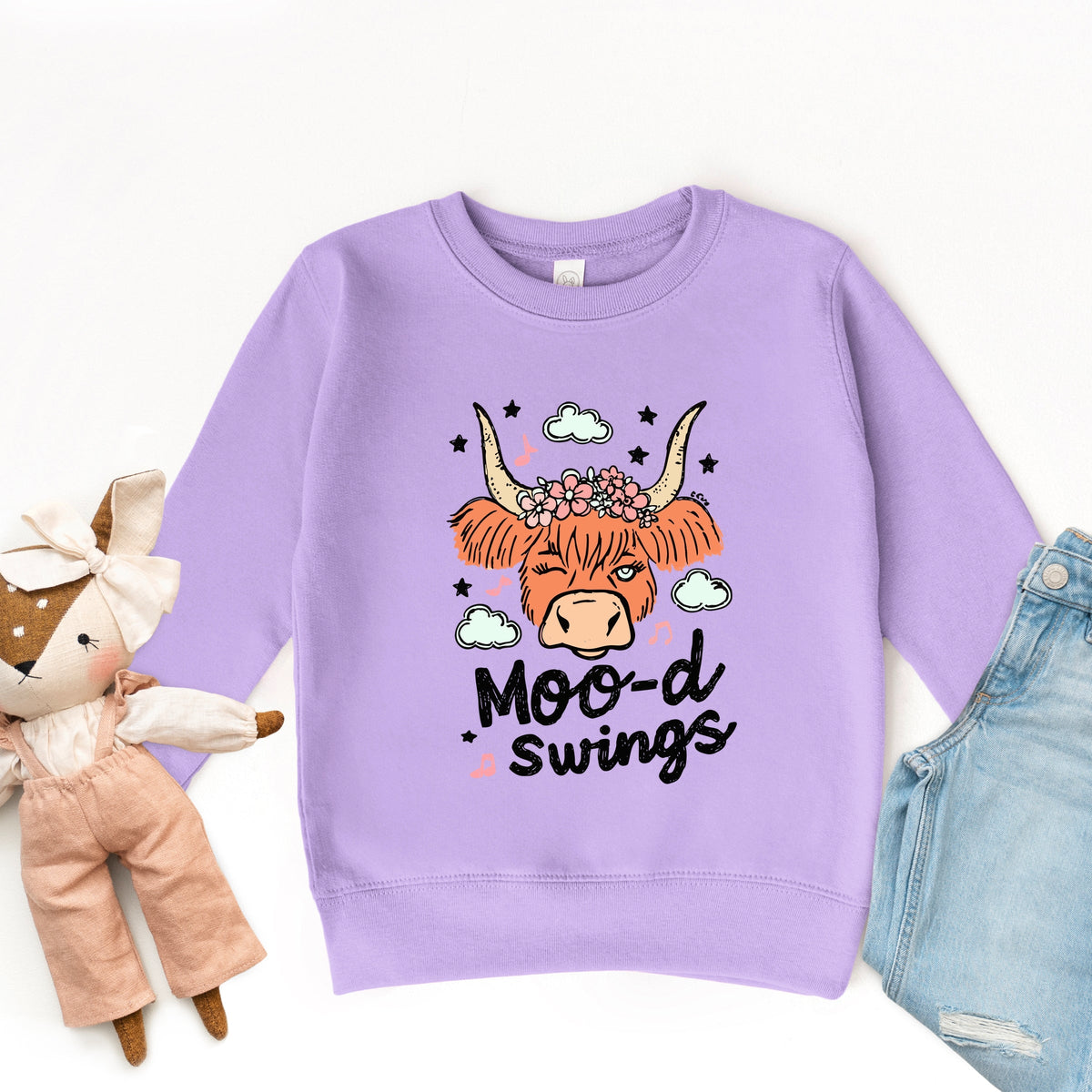 Mood Swings Cow - Toddler Graphic Sweatshirt