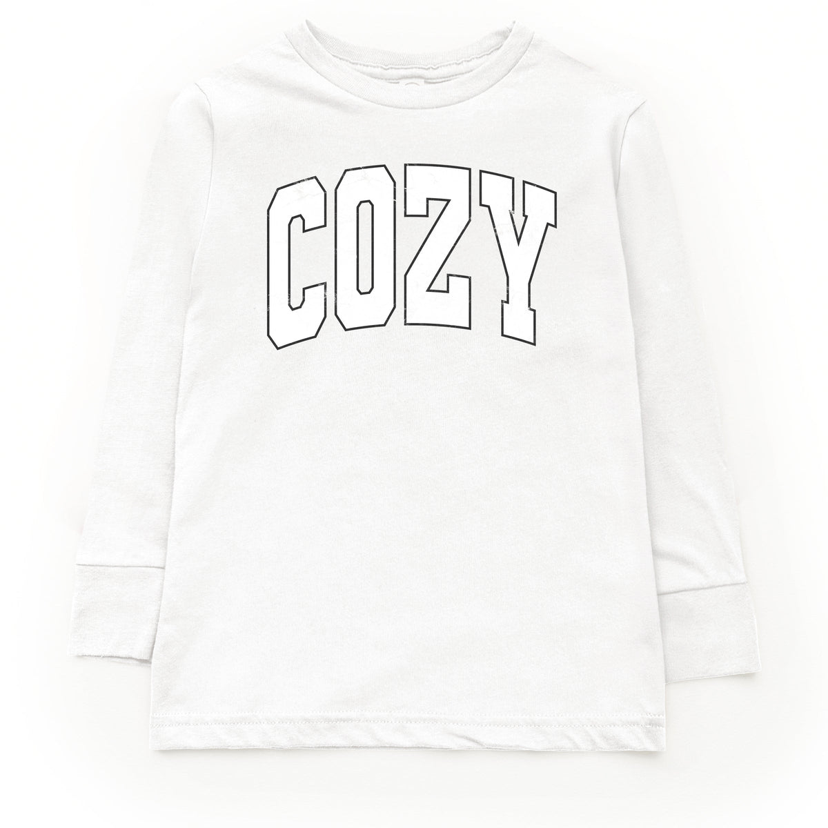 Cozy Worn Varsity - Kids Youth Long Sleeve Tee