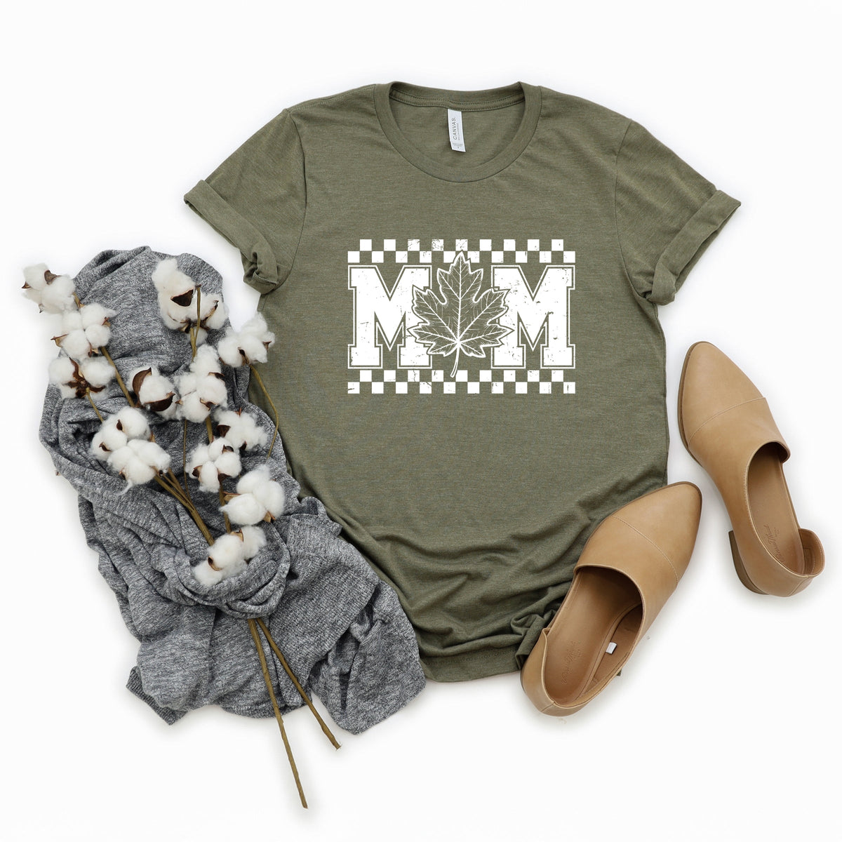Mom Fall Leaf - Women's Short Sleeve Graphic T-Shirt