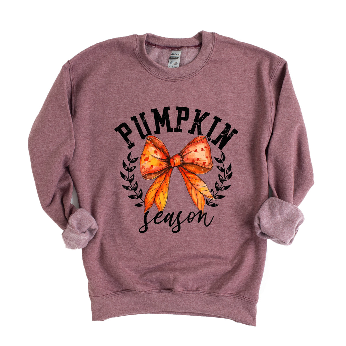 Coquette Orange Bow Pumpkin Season - Women's Graphic Sweatshirt