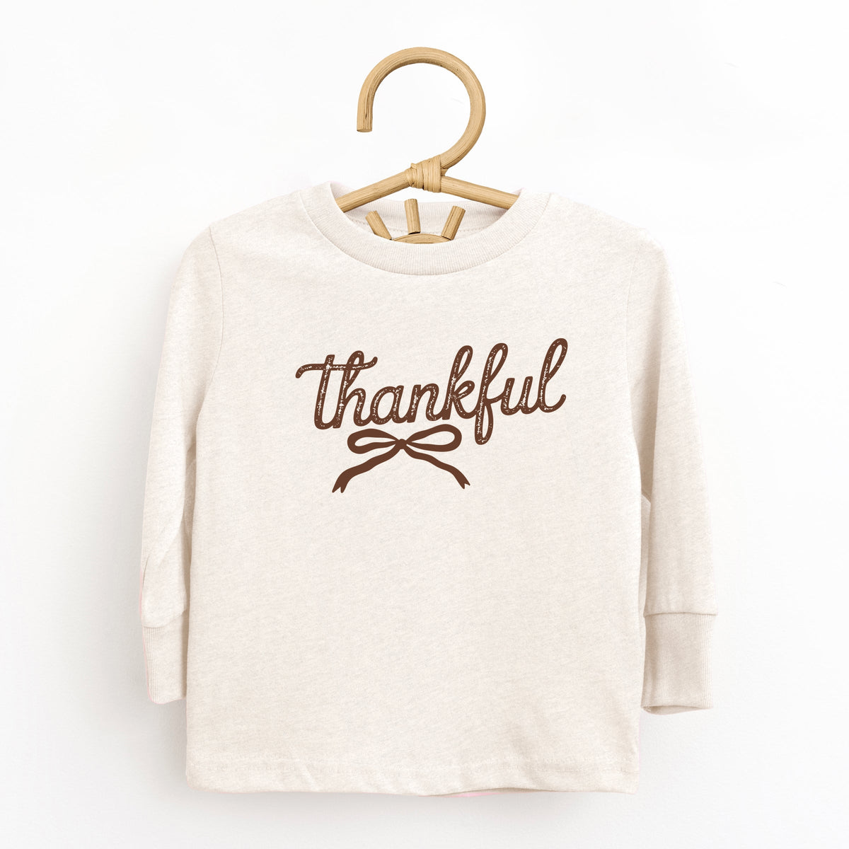 Thankful Coquette Distressed - Toddler Long Sleeve Graphic Tee and Youth Long Sleeve Graphic T-Shirt
