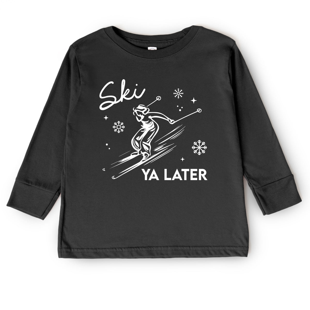 Ski Ya Later Snowflake - Toddler Long Sleeve Graphic Tee