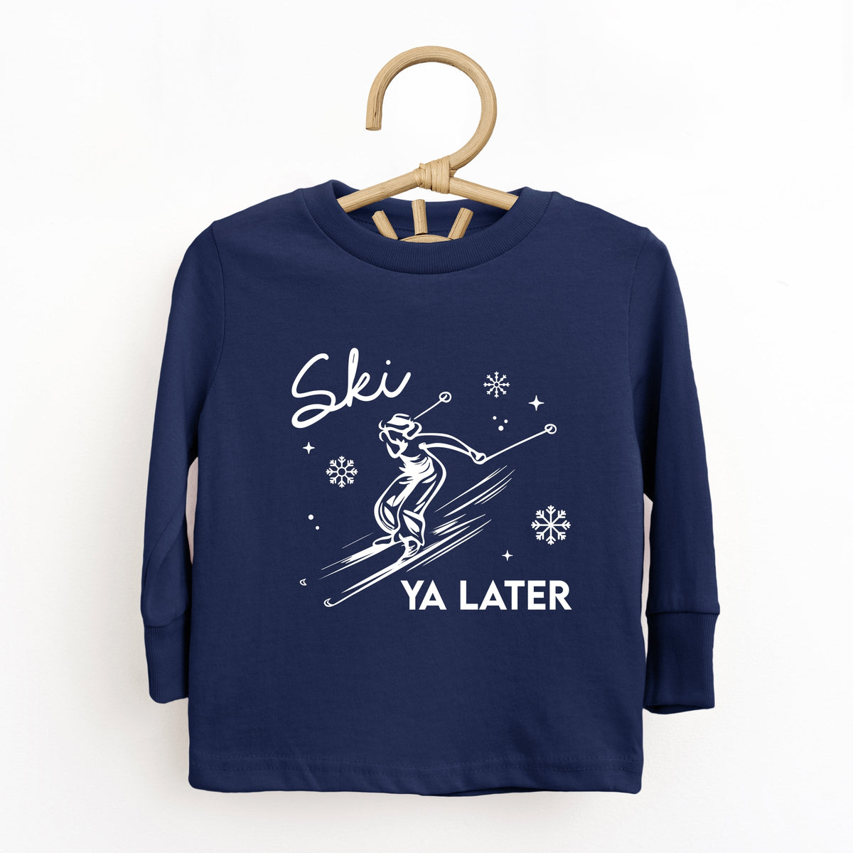 Ski Ya Later Snowflake - Toddler Long Sleeve Graphic Tee