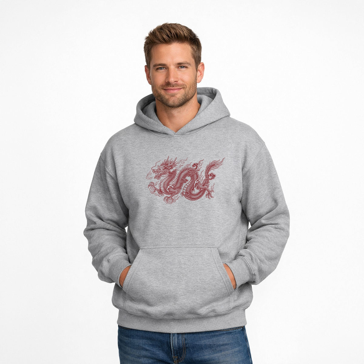 Flaming Dragon - Men's Graphic Hoodie