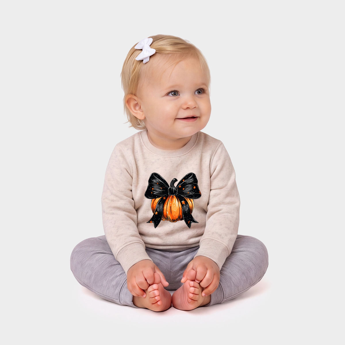 Coquette Halloween Pumpkin - Infant Crew Fleece Sweatshirt