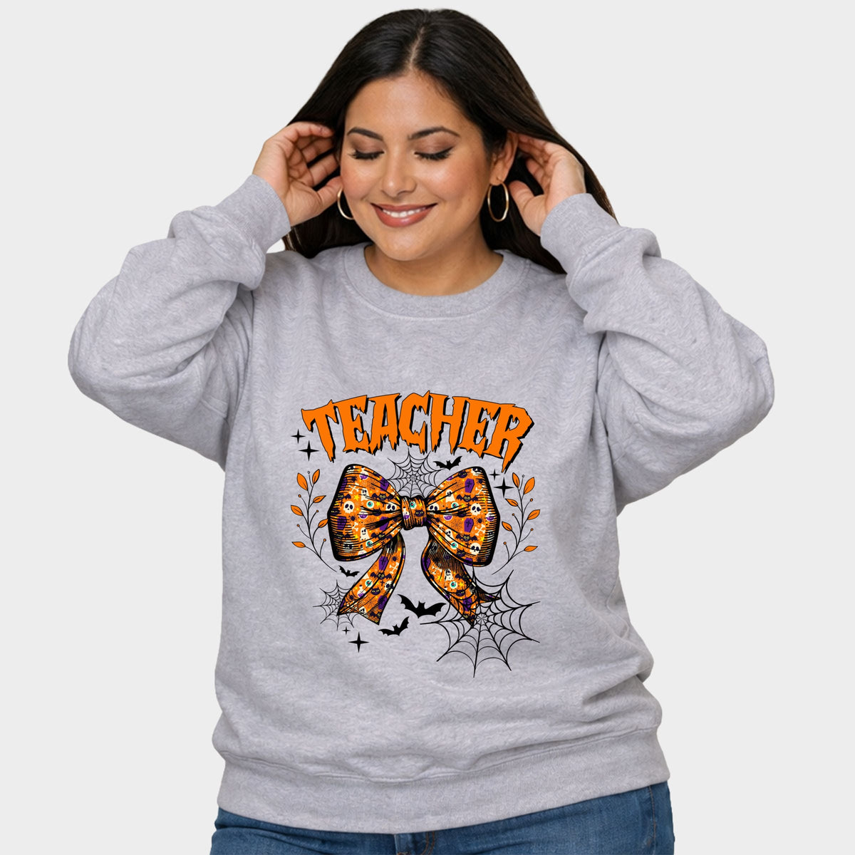Coquette Halloween Teacher - Women's Plus Sized Graphic Sweatshirt
