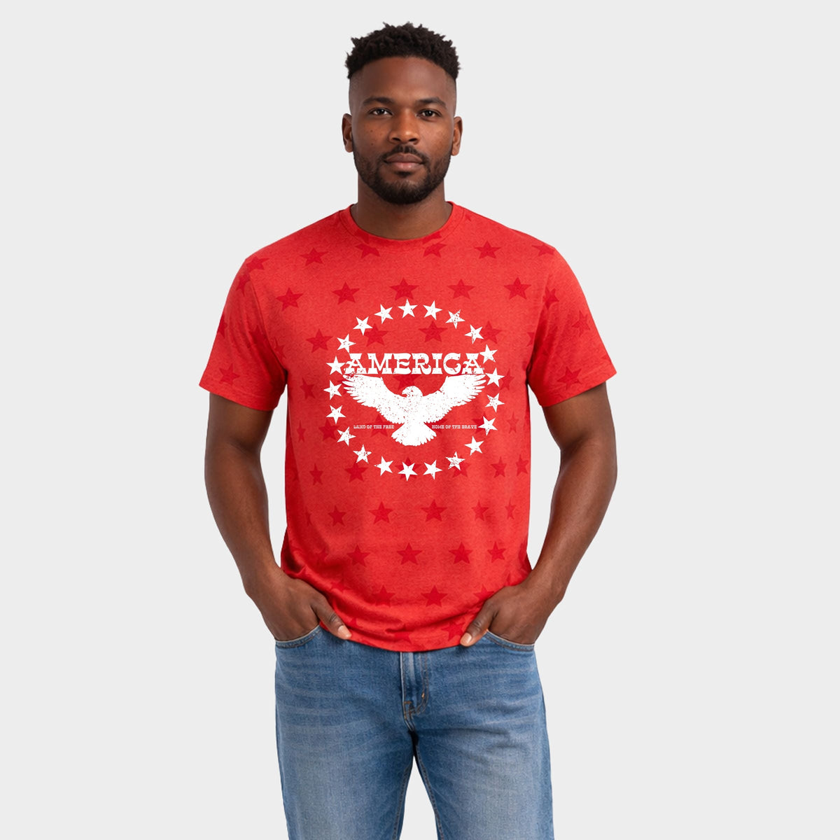 America Circle Stars - Men's Short Sleeve Star Tee