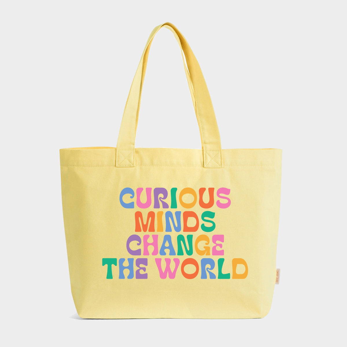 Curious Minds Change The World Colorful - Zippered Canvas Tote