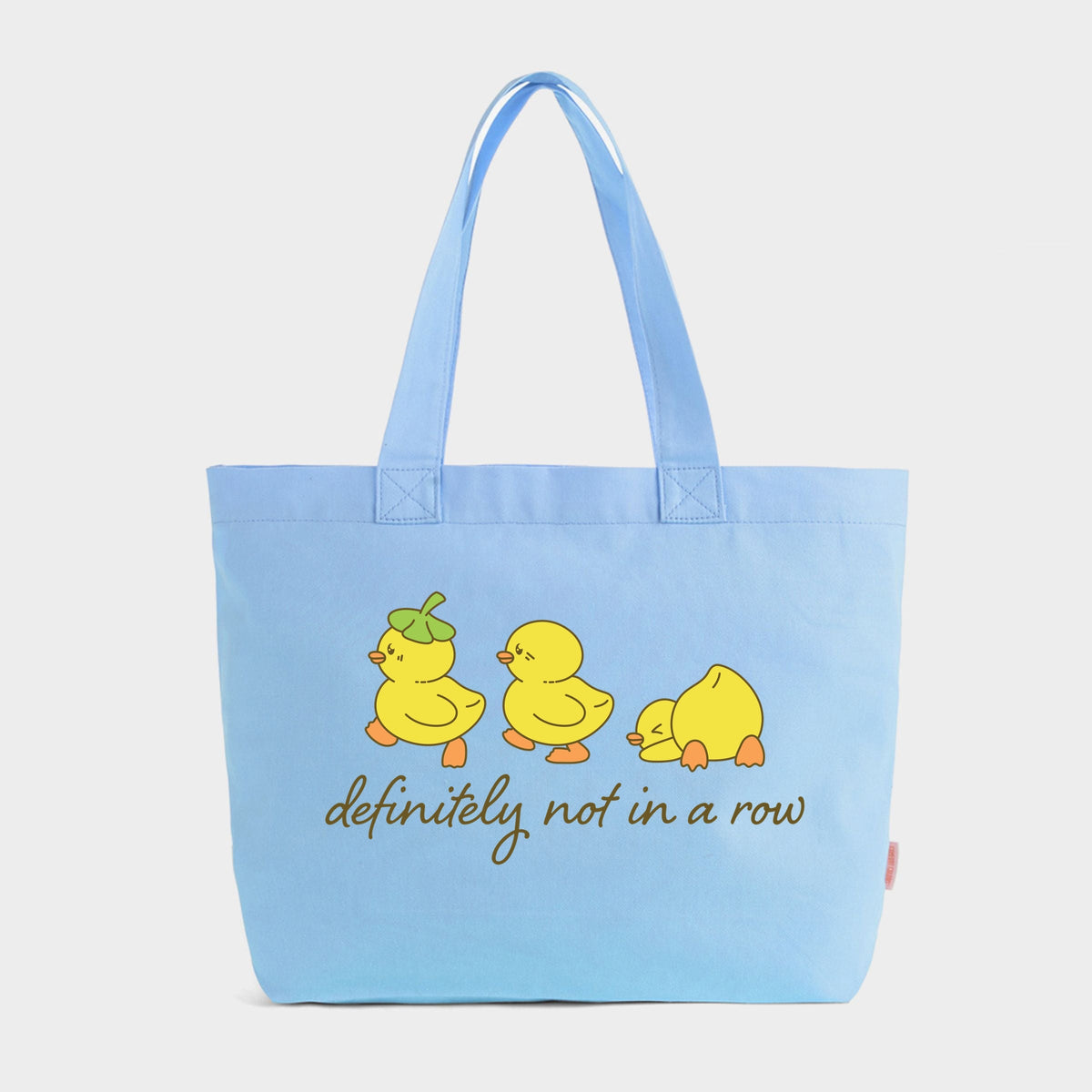 Definitely Not In A Row - Zippered Canvas Tote