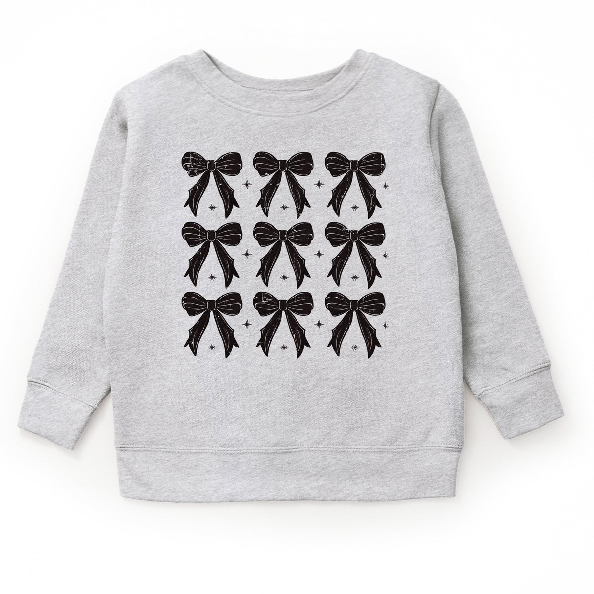 Coquette Black Bows Collage Distressed - Youth Graphic Sweatshirt