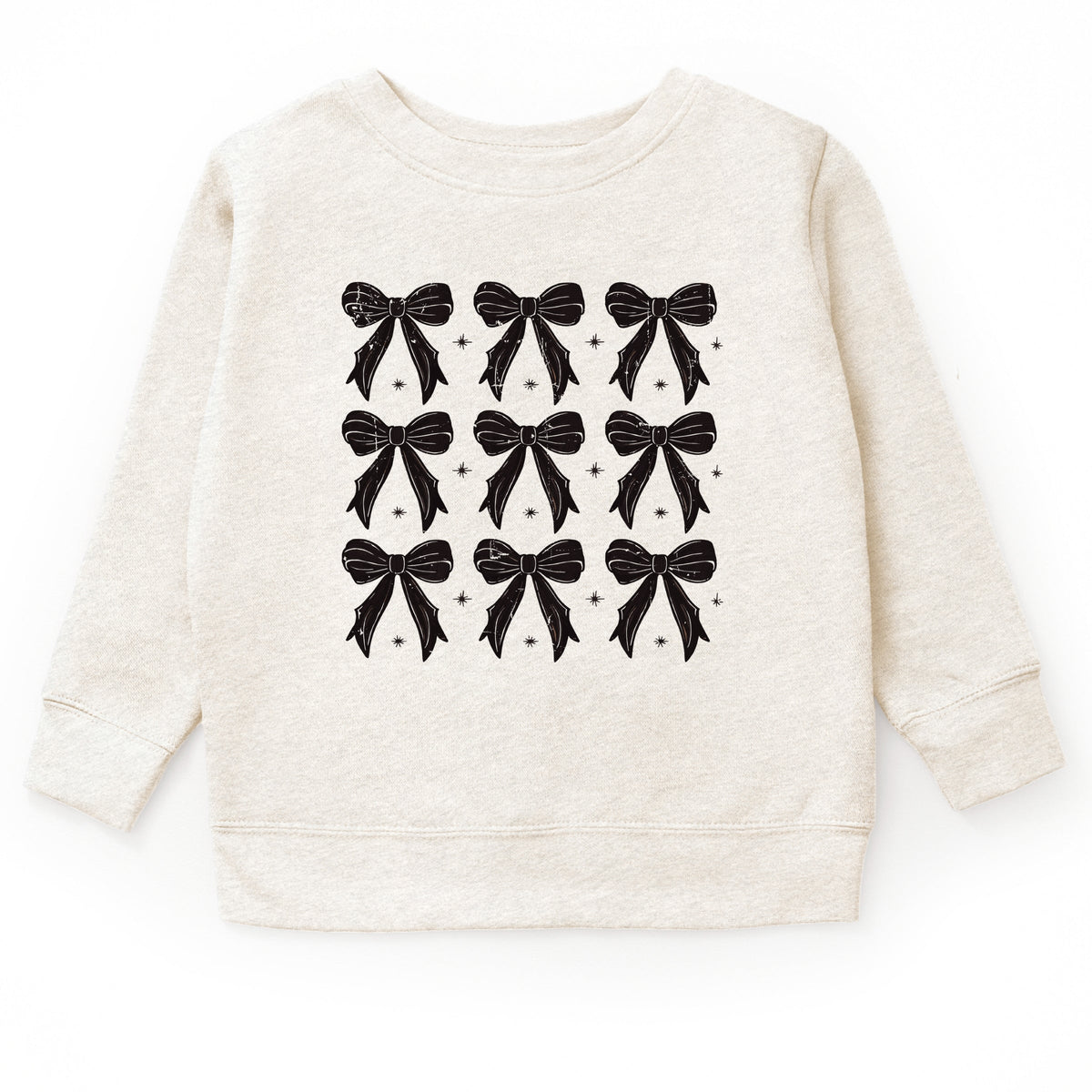Coquette Black Bows Collage Distressed - Youth Graphic Sweatshirt