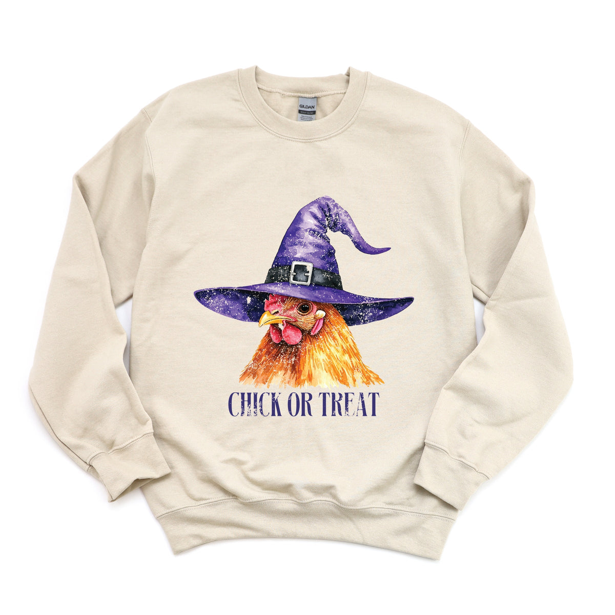 Chick Or Treat Watercolor Distressed - Women's Graphic Sweatshirt