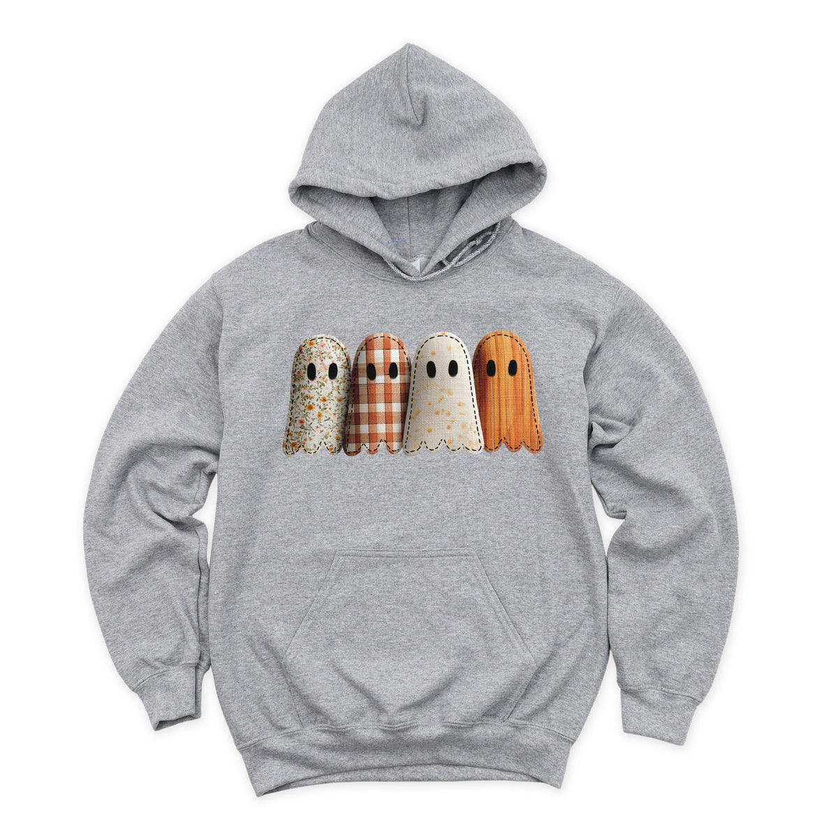 Four Ghosts Shadow Quilted Printed - Womens Hoodie