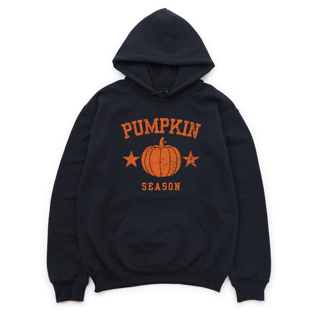 Pumpkin Season Star Distressed - Womens Hoodie