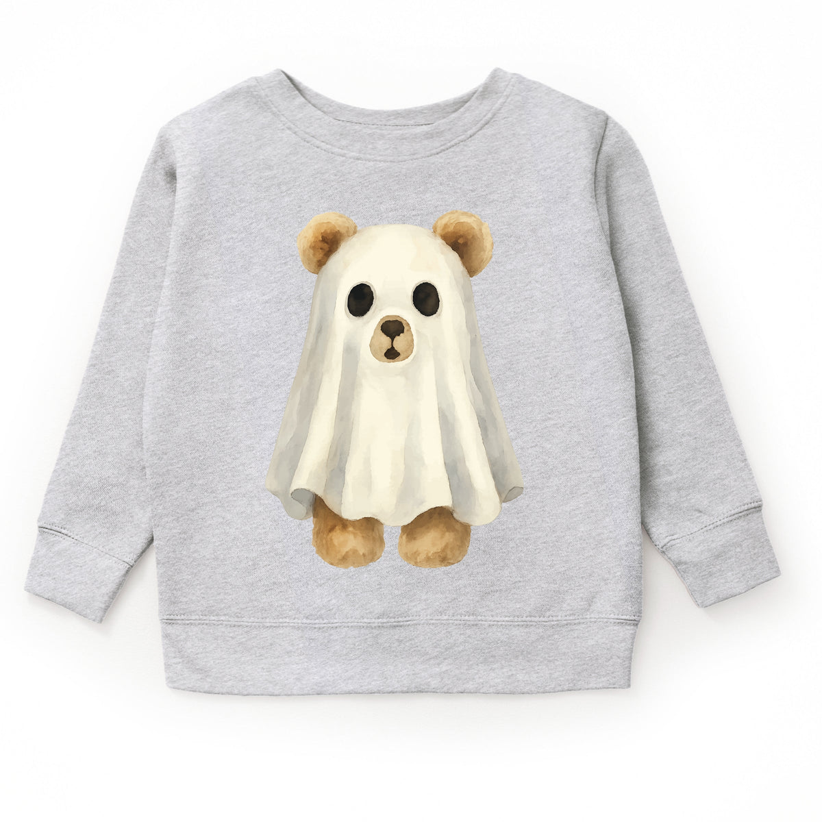 Watercolor Ghost Bear - Kids Toddler Sweatshirt and Kids Youth Sweatshirt