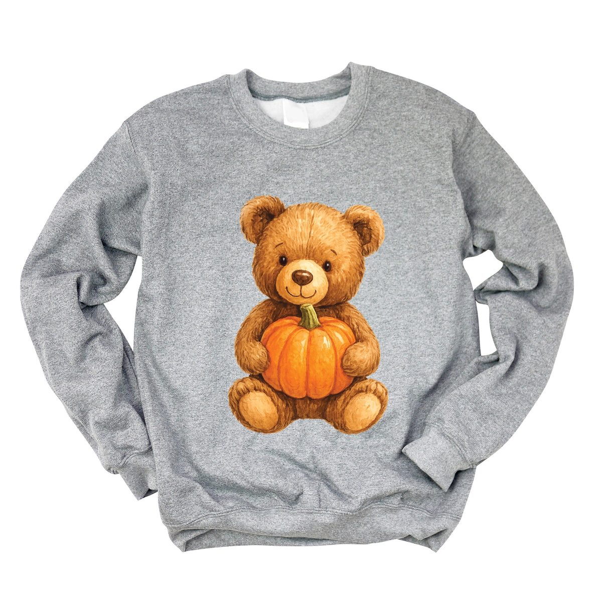 Watercolor Pumpkin Bear - Womens Sweatshirt