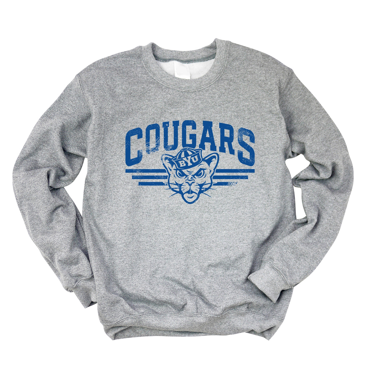 Licensed BYU Cougars Stripes - Women's Graphic Sweatshirt
