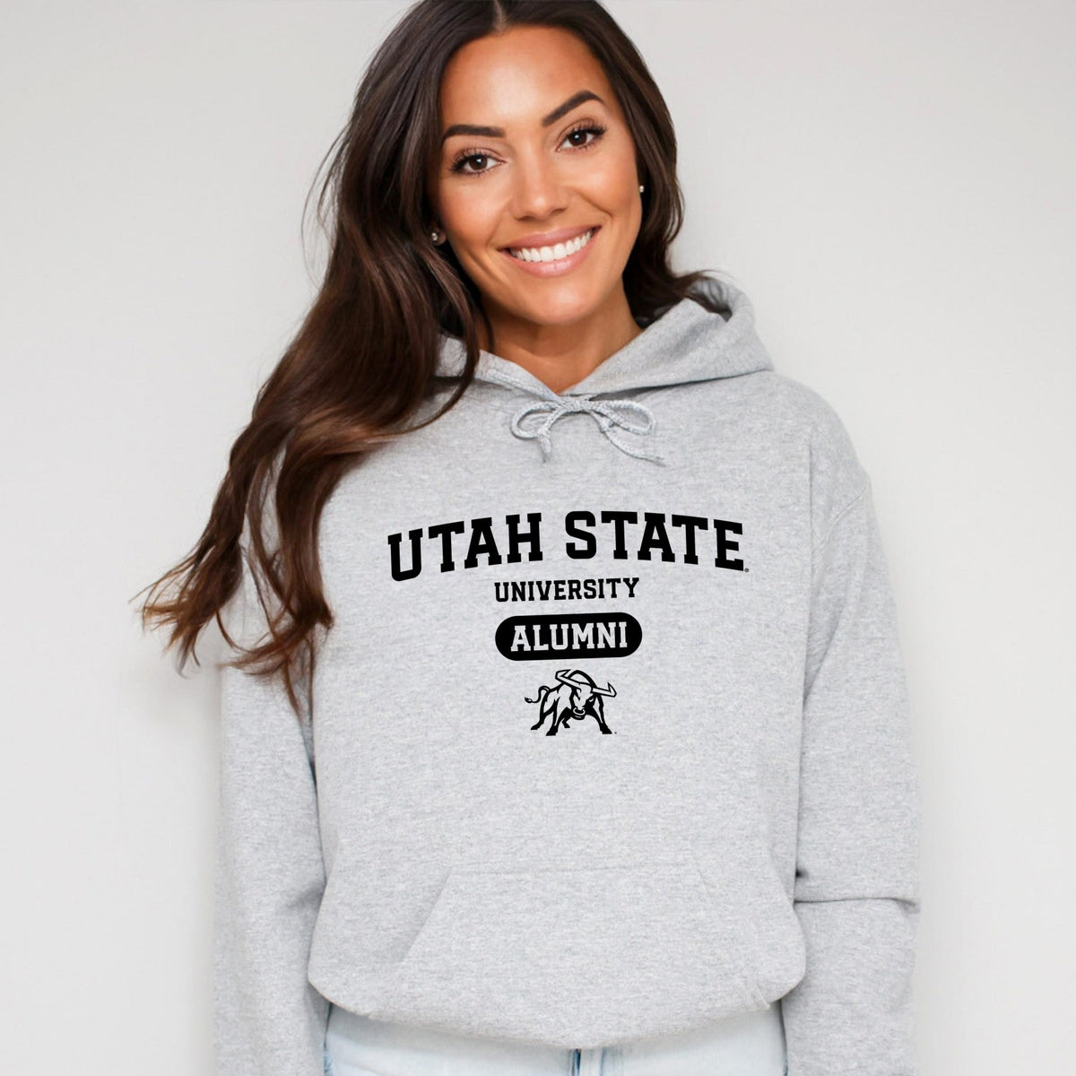 Licensed Utah State Alumni Bull - Women's Graphic Hoodie