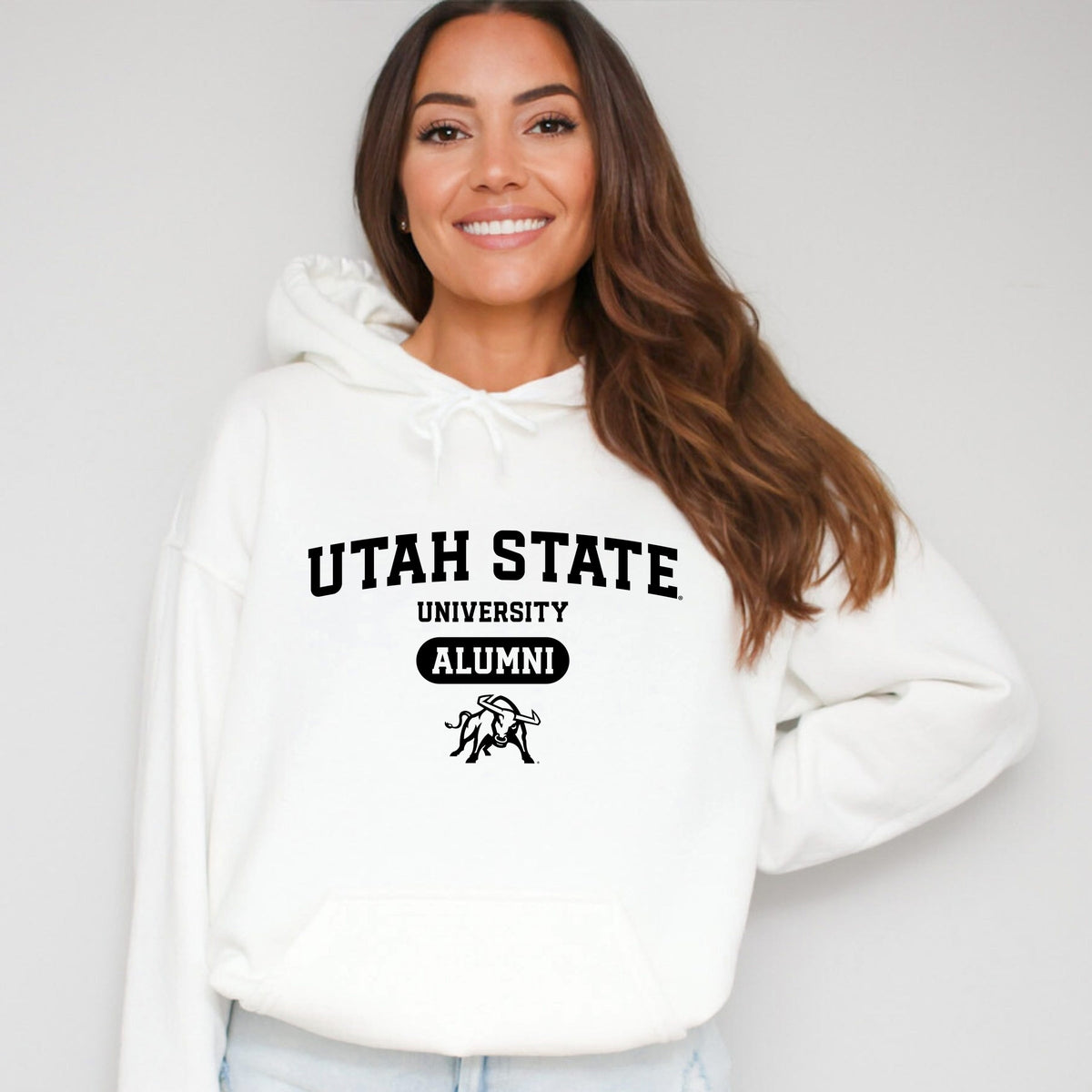 Licensed Utah State Alumni Bull - Women's Graphic Hoodie