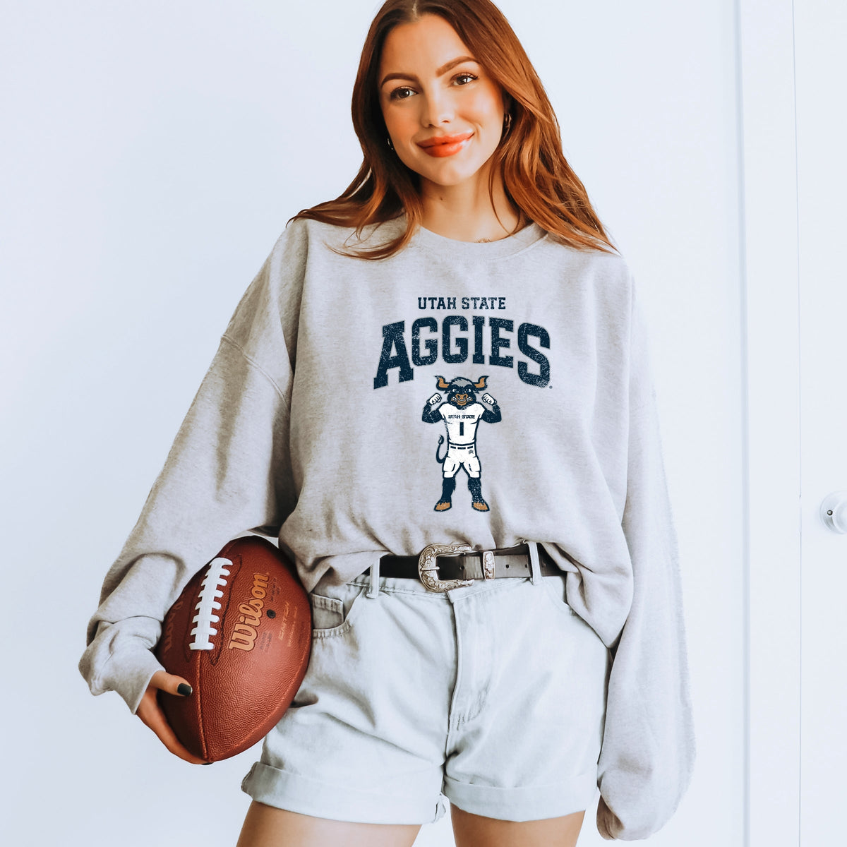 Licensed Utah State Aggies Big Blue - Women's Graphic Sweatshirt