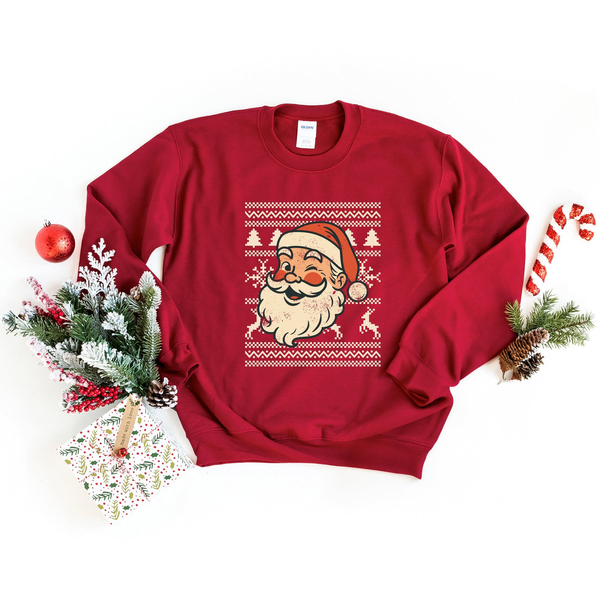Ugly Sweater Santa Face - Women's Sweatshirt