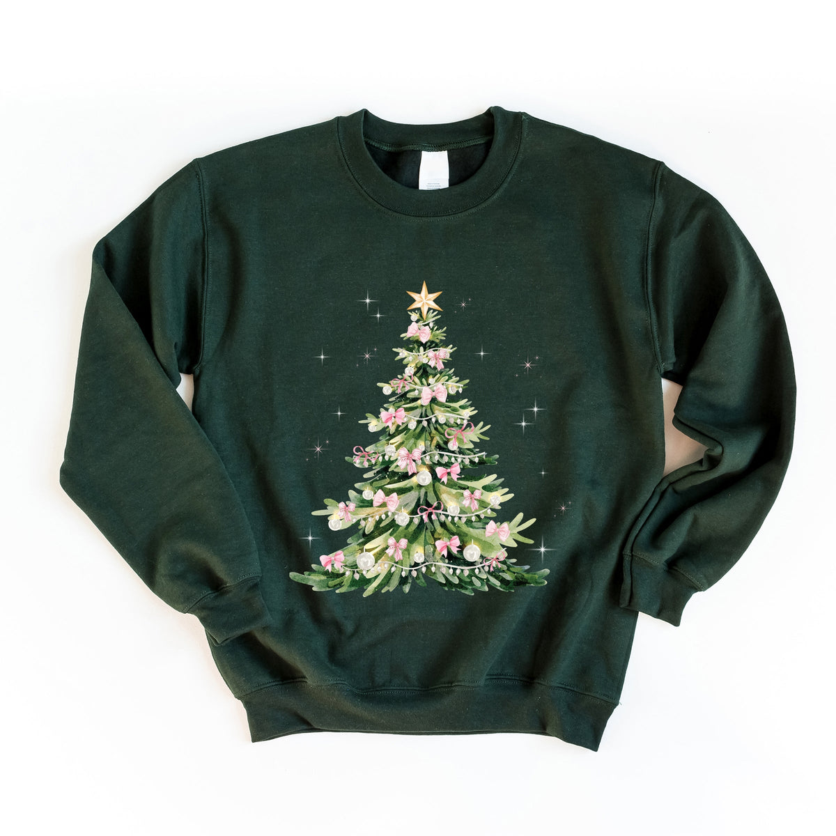 Watercolor Christmas Tree Sparkle - Women's Sweatshirt
