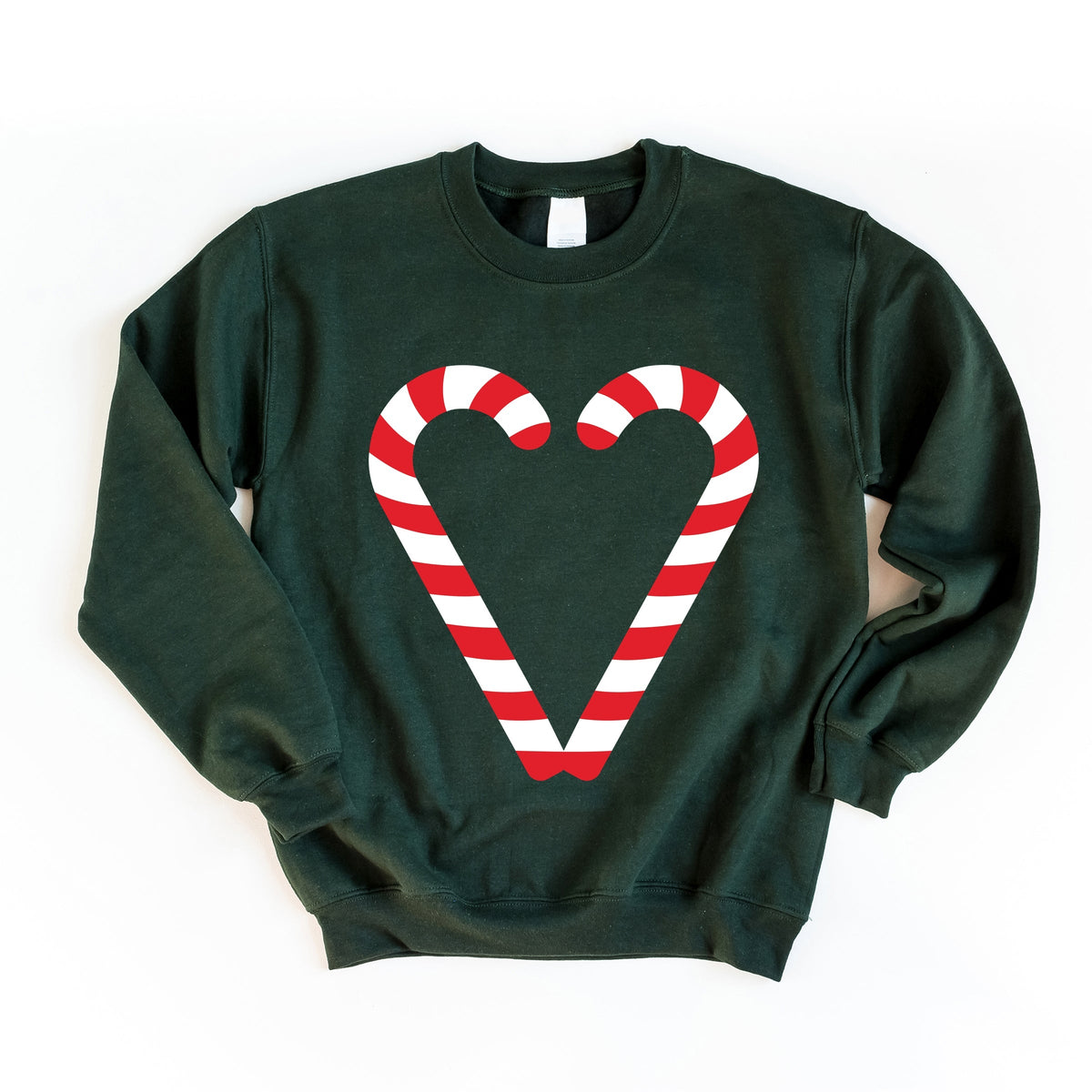 Candy Cane Heart - Women's Graphic Sweatshirt