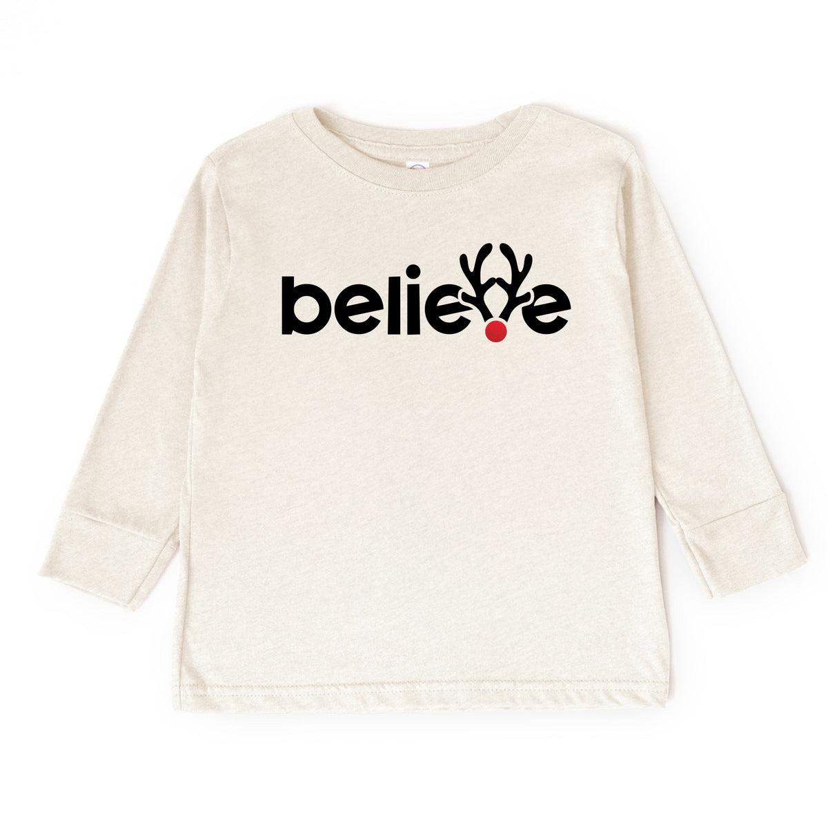 Believe Reindeer Antlers - Toddler Long Sleeve Tee